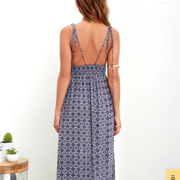 Lulus Blue Maxi S New - Picture 3 of 5